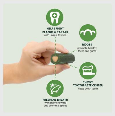 Brushless Toothpaste Medium Dental Dog Treats, 54-oz box