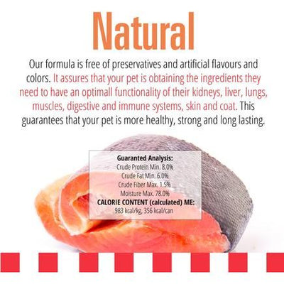 Alimento húmedo para perros con receta de salmón y batata, lata de 12.5 oz, caja de 12