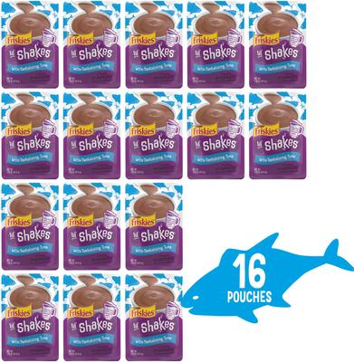 Comida para gatos Lil' Shakes Tantalizing Tuna, bolsa de 1.55 oz, caja de 16