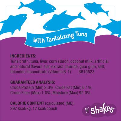 Lil' Shakes Tantalizing Tuna Cat Food, 1.55-oz pouch, case of 16