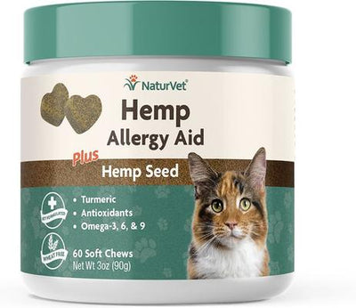 Hemp Soft Chews Allergy Supplement for Cats, 60 count
