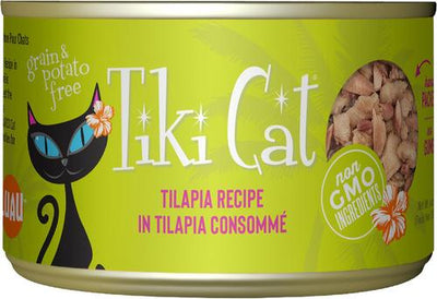 Luau Tilapia in Tilapia Consomme Grain-Free Canned Cat Food, 6-oz, case of 8