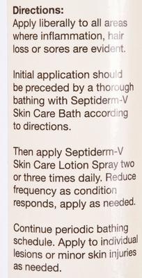 Septiderm-V Skin Care Lotion Dog & Cat Spray, 8-fl oz bottle