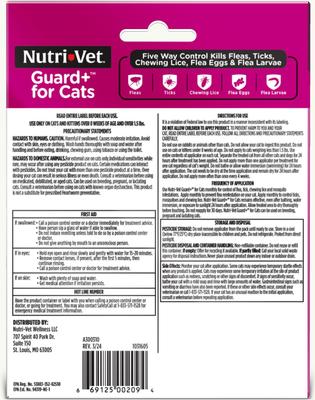 Tratamiento contra pulgas y garrapatas Guard Plus para gatos de más de 1,5 lb, 3 dosis