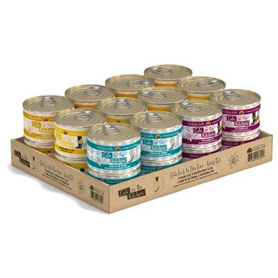 Comida enlatada para gatos sin cereales Cats in the Kitchen Goldie Lox & the 3 Fares Variety Pack, 6 oz, caja de 24