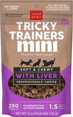 Tricky Trainers Mini with Liver Soft & Chewy Dog Treats, 5-oz bag