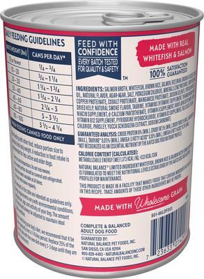 Limited Ingredient Whitefish, Rice, & Salmon Recipe Canned Dog, 13-oz can, case of 12