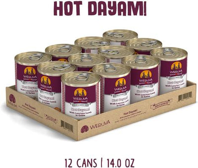 Hot Dayam! with Luscious Lamb in Gelee Grain-Free Canned Dog Food, 14-oz, case of 12