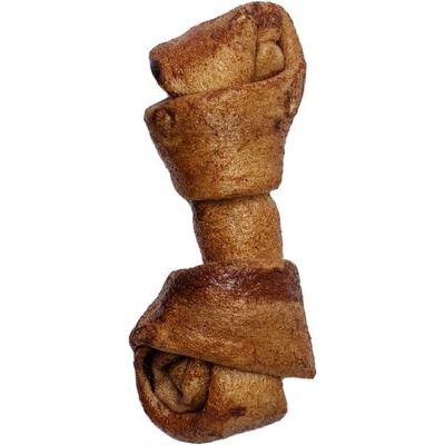 Huesos de perro de piel de res de 4 pulgadas con sabor a mantequilla de maní, 24 unidades