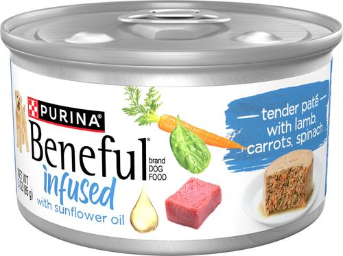 Infused Pate with Real Lamb, Carrots & Spinach Wet Dog Food, 3-oz can, case of 12