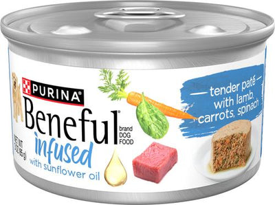 Infused Pate with Real Lamb, Carrots & Spinach Wet Dog Food, 3-oz can, case of 12
