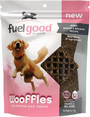 Wooffles Pork, Bacon & Banana Recipe High Protein Soft & Chewy Dog Treats, 11-oz bag