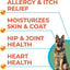 Allergy Relief & Itch Relief with Omega 3 Skin & Coat with Alaskan Fish Oil Chew Supplement for Dogs, 180 count
