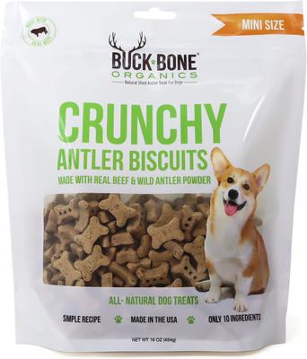 Mini Antler Biscuits Dog Treats, 16-oz bag