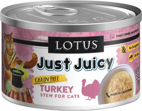 Just Juicy Turkey Stew Grain-Free Canned Cat Food, 2.5-oz, case of 24