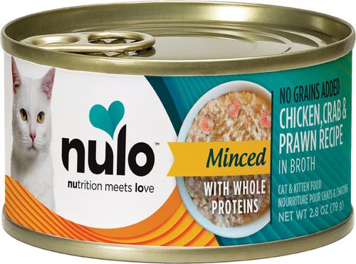 Crab with Whole Prawn Minced Canned Wet Cat Food, 6-oz can, case of 8