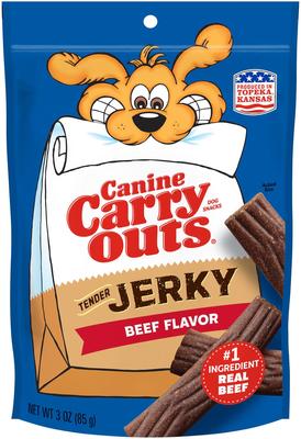 Tender Beef Flavor Jerky Dog Treats, 3-oz bag, case of 6
