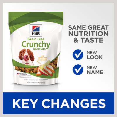 Grain-Free Crunchy Naturals with Chicken & Apples Dog Treats, 8-oz bag