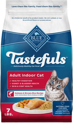 Tastefuls Salmon & Brown Rice Recipe Adult Indoor Dry Cat Food, 7-lb bag
