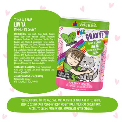 Bundle: BFF Tuna & Beef Baby Cakes Dinner in Gravy + Tuna & Lamb Luv Ya Dinner in Gravy Wet Cat Food Pouches