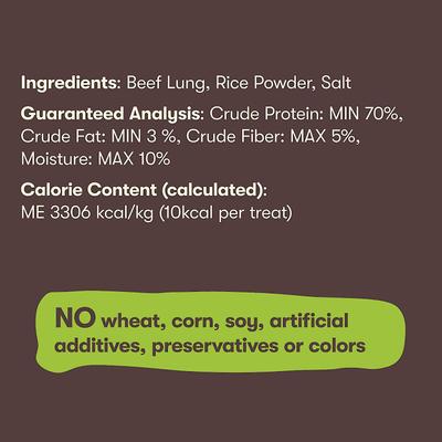 Beef Lung Slices Dog Treats, 9-oz bag, 1 pack