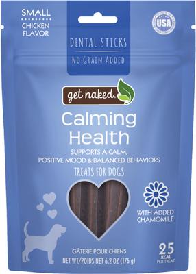 Calming Health Dental Sticks Chicken Flavor Grain-Free Small Dog Treats, 6.2-oz bag