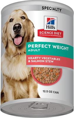 Adult Perfect Weight Management Hearty Vegetables & Salmon Stew Wet Dog Food, 12.5-oz can, 12 count