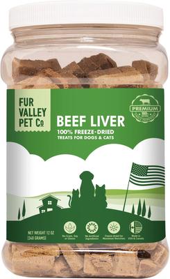 Beef Liver Freeze-Dried Dog & Cat Treats, 12-oz jar