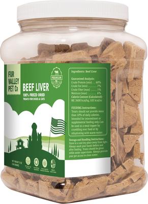 Beef Liver Freeze-Dried Dog & Cat Treats, 12-oz jar