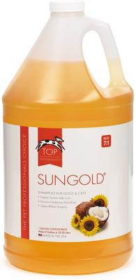 Champú SunGold para perros y gatos, botella de 1 galón