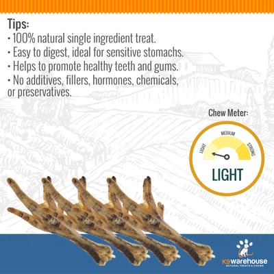 Chicken Feet Chicken Flavored Dog Chews, 12 count