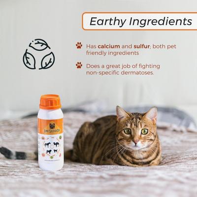 Tratamiento para pulgas y garrapatas con lima y azufre para perros y gatos con picazón y piel seca (botella de 16 onzas líquidas)