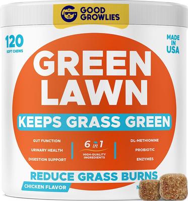 Grass Burn Spot & Urine Neutralizer for Lawn Chew Supplement for Dogs, 120 count