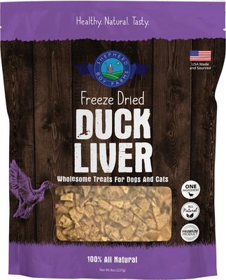 Duck Liver Freeze-Dried Dog & Cat Treats, 8-oz bag