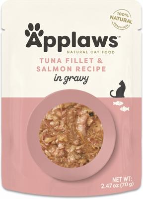 Tuna Flakes with Sockeye Salmon in Gravy Wet Cat Food, 2.47-oz, case of 12
