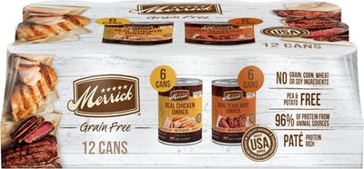 Grain-Free Real Texas Beef & Chicken Dinner Variety Pack Wet Dog Food, 12.7-oz can, case of 12