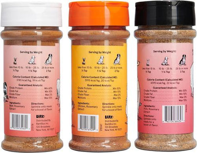 Beef, Chicken, & Pork Variety Pack High Protein Limited Ingredient Dry Dog Food Topper, 4.6-oz bottle, 3 count