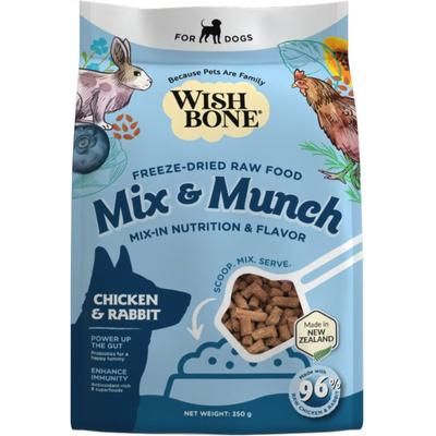 Alimento liofilizado para perros adultos Mix & Munch de carne cruda de res y venado, alto en proteínas y sin cereales, bolsa de 355 g