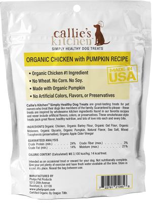 Organic Chicken & Pumpkin Recipe Dog Treats, 4-oz bag