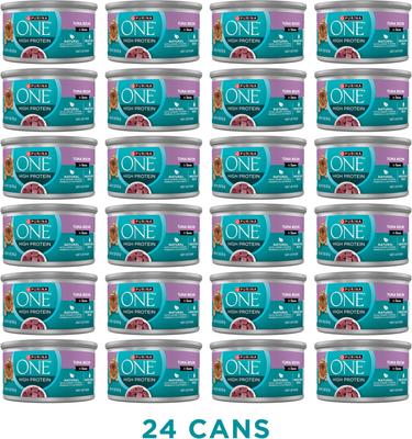Natural Tuna in Sauce High Protein Wet Cat Food, 3-oz can, case of 24
