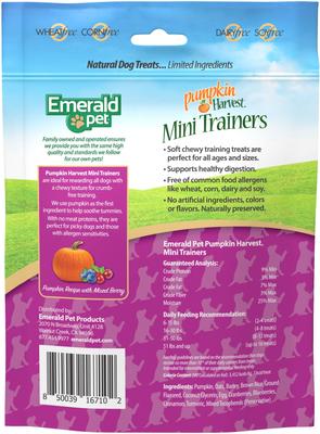 Pumpkin Harvest Mini Trainers Mixed Berry Soft & Chewy Dog Treats, 6-oz bag