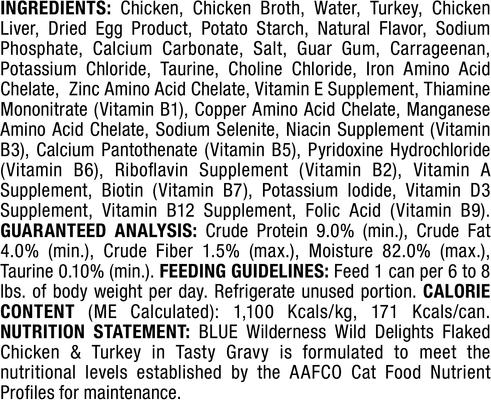 Wilderness Wild Delights Flaked Chicken & Turkey Grain-Free Canned Cat Food, 5.5-oz, case of 24