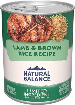 Limited Ingredient Lamb & Brown Rice Recipe Wet Dog Food, 13-oz can, case of 12