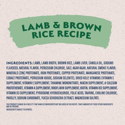 Limited Ingredient Lamb & Brown Rice Recipe Wet Dog Food, 13-oz can, case of 12