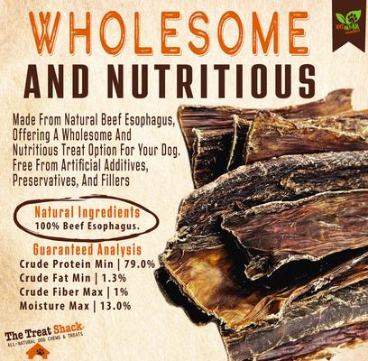 6-in Beef Esophagus Gullet Flats Dog Treat, 15 count