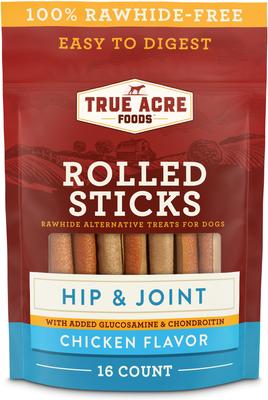 Rawhide-Free, Rolled Sticks, Skin & Coat Chew, with Natural Chicken Flavor Dog Treats, 16 count