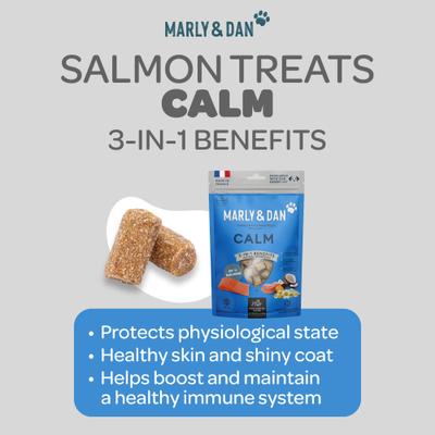 Healthy & Functional Salmon Dog Treats with Chamomile, Calming Recipe, 6oz bag