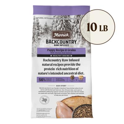Backcountry Raw Infused Puppy Recipe + Grains with Chicken & Salmon Freeze-Dried Dry Dog Food, 10-lb bag