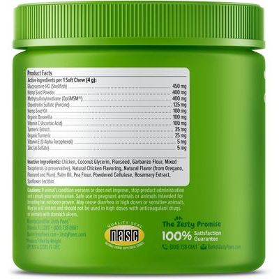 Hemp Elements Hip & Joint Bites (Glucosamina) sabor  Pollo. 90 chews