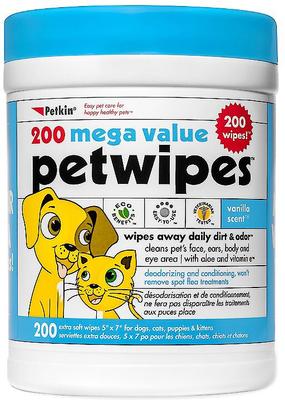 Toallitas húmedas para perros y gatos Petwipes, 200 unidades